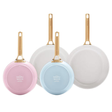 GreenPan - Ensemble de 4 poêles à frire Padova Blush/Bleu clair 20/28 cm GreenPan