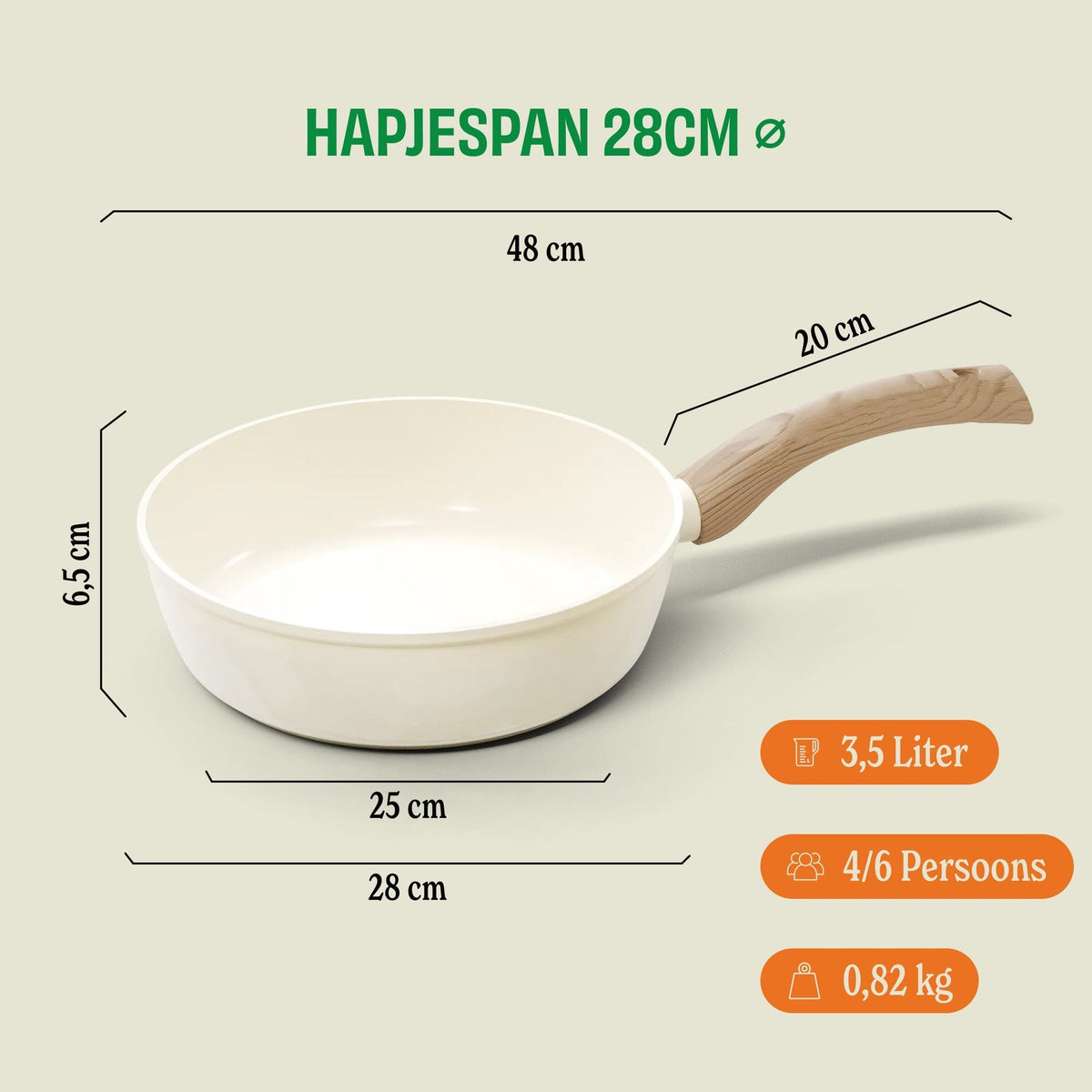 Cook & Pan - Go Ivory Hapjespan 28 cm