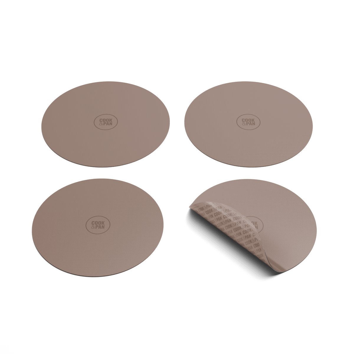 Cook & Pan - Taupe of Mind Inductiebeschermer set - 4 Pack
