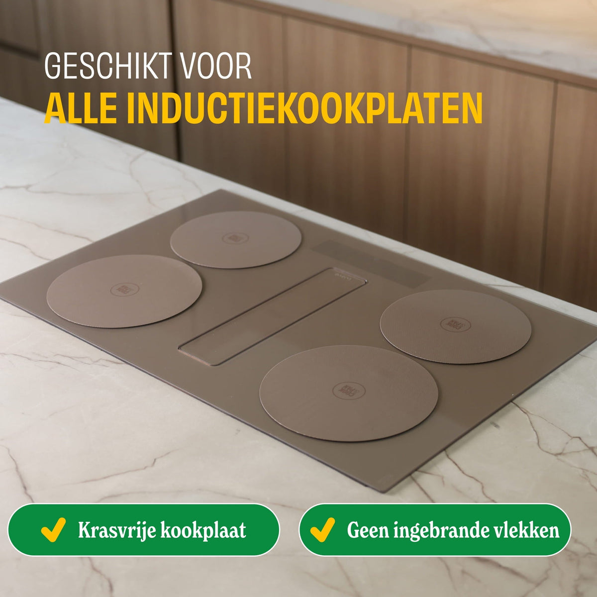 Cook & Pan - Taupe of Mind Inductiebeschermer set - 4 Pack