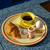 &Klevering - Kop en Schotel Whip - Geel - Set Van 2 Cappuccino kopjes &Klevering 