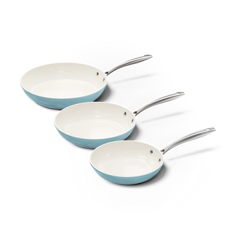 Cook & Pan - Ensemble de poêles à frire Go Blue 3 pièces