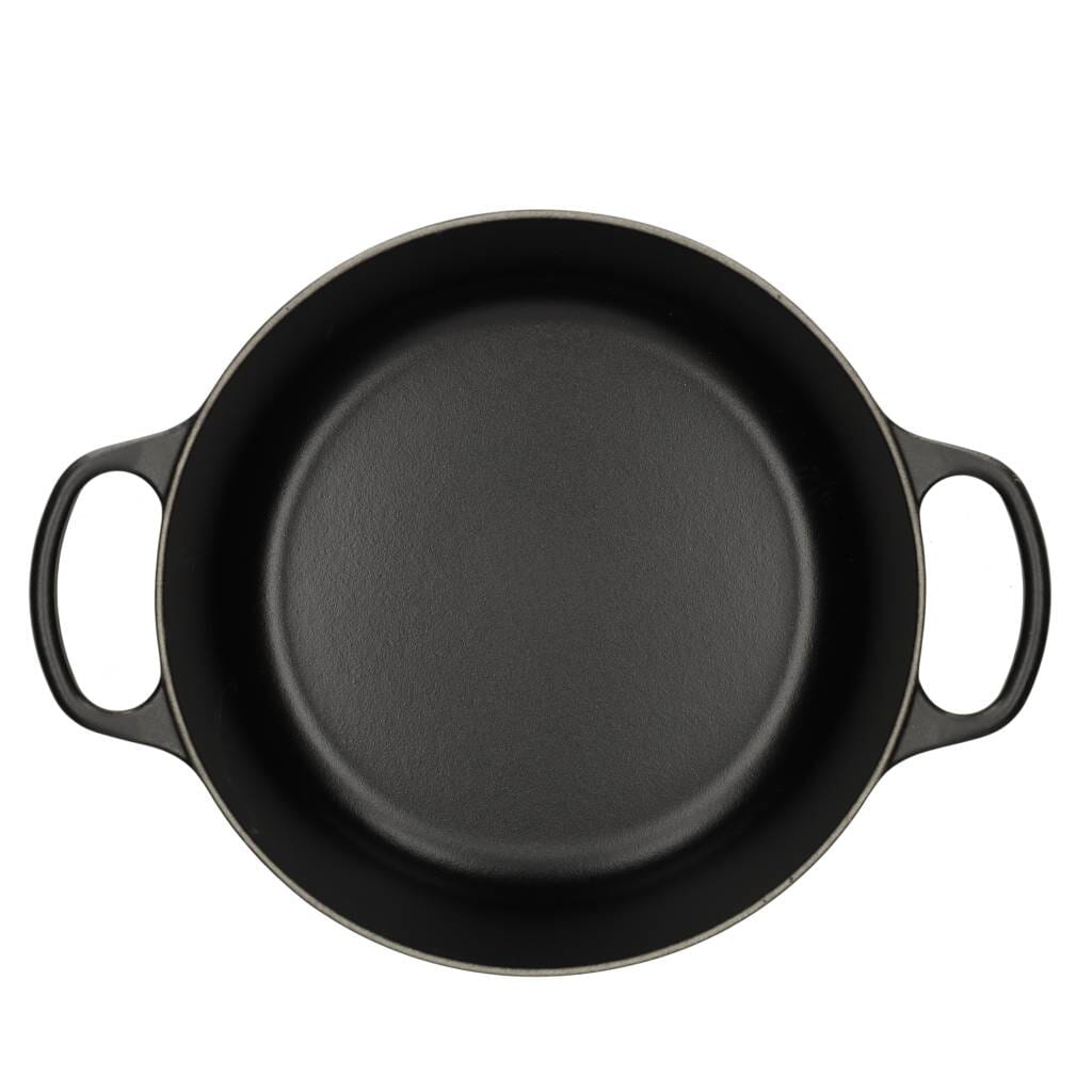 Le Creuset - Braadpan Signature rond Mat Zwart 28cm 6,7l (zwart interieur) Le Creuset 