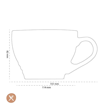 Le Creuset - Grote Cappuccino Mok Ebbenzwart 0,4l Le Creuset 