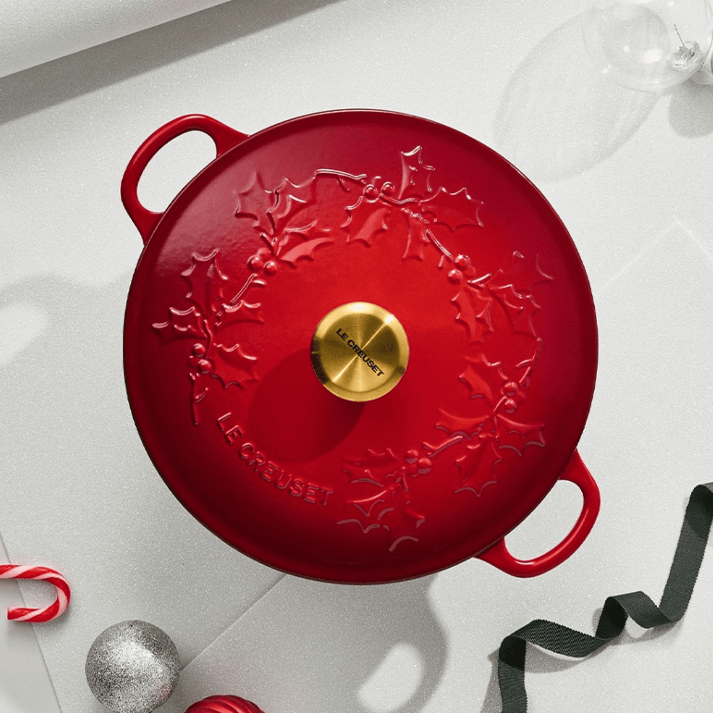 Le Creuset - Marmite Holly Kersenrood 26 cm 4,1 L Braadpan Le Creuset 