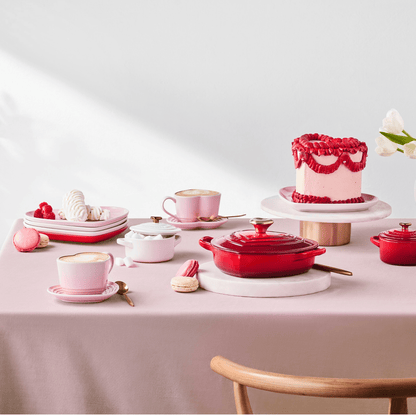 Le Creuset - Mokken in Hartjesvorm 2-delige Set Shell Pink Le Creuset 