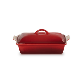 Le Creuset - Ovenschaal Rechthoekig met Deksel 33cm Kersenrood Le Creuset 