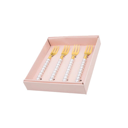 Lepelclub - Gebaksvorkjes - Parel - Set Van 4 LepelClub 