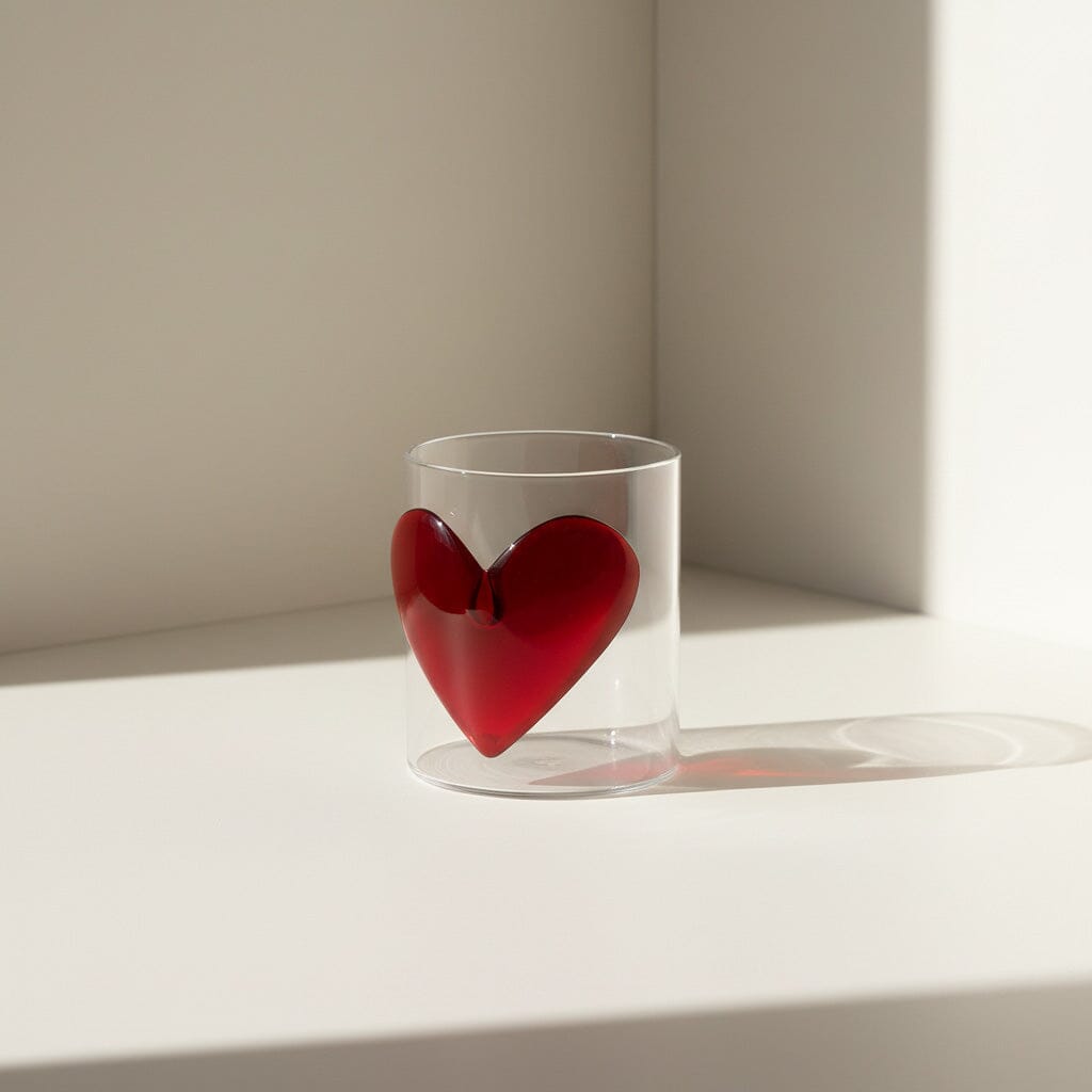 Lepelclub - Glas Hart - Rood Drinkglazen LepelClub 