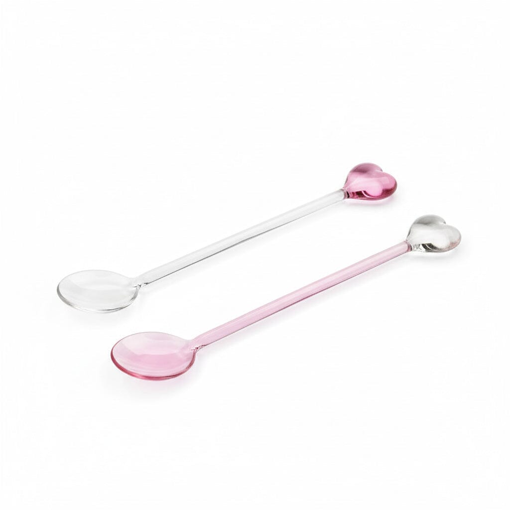 Lepelclub - Glazen Lepels - Hart - Roze LepelClub 