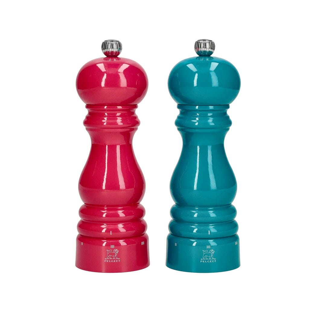 Peugeot - Paris Peper- en Zoutmolen set 18 cm Zuurstokroze en Pacific Blauw Peper- en Zoutmolen set Peugeot 