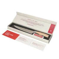 Couteaux Shinrai - Coffret de 6 couteaux Akari à motif damassé + bloc magnétique - Coffret de couteaux double face avec bloc - Couteaux Shinrai