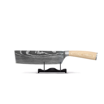 Couteaux Shinrai - Couteau Nakiri Akari Damascus Print 18 cm Couteaux Shinrai