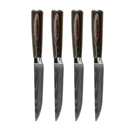 Shinrai Knives - Damascus Print 4 Steakmessen Steakmessen Shinrai Knives 