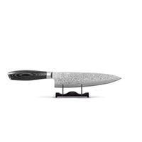 Couteaux Shinrai - Coffret de 6 couteaux en bois de Damas Pakka + bloc à couteaux - Coffret de couteaux rotatifs avec bloc - Couteaux Shinrai