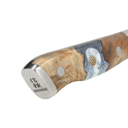 Couteaux Shinrai - Série Eclipse - Couteau à pain Damas 20 cm