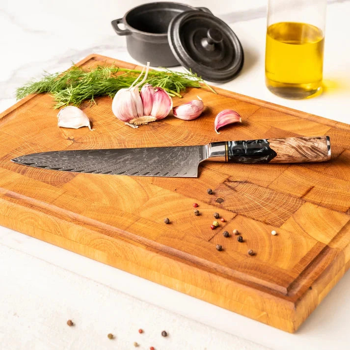 Shinrai Knives - Epoxy Onyx 6-delige Messenset + Messenblok Stans Messenset met blok Shinrai Knives 