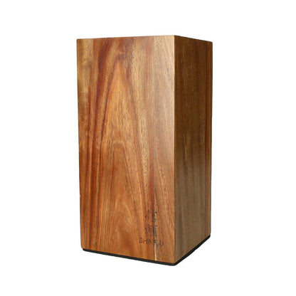 Couteaux Shinrai - Coffret de 5 couteaux Hikari Damas + Bloc à couteaux. Coffret de couteaux rotatifs avec bloc. Couteaux Shinrai