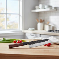 Couteaux Shinrai - Couteau Santoku Kurayami Damas 18 cm Couteau Santoku Couteaux Shinrai