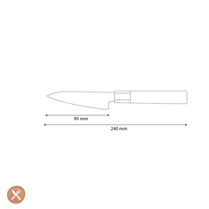 Couteaux Shinrai - Couteau d'office Kurayami Damas 9 cm Couteau d'office Couteaux Shinrai