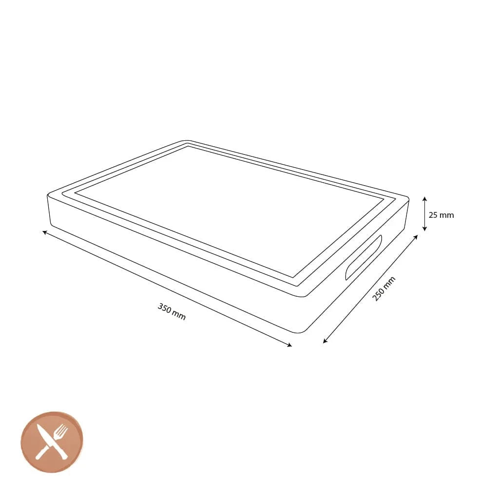Planche à découper en bambou de luxe Shinrai Knives - Bois de bout - 35 × 25 × 2,5 cm