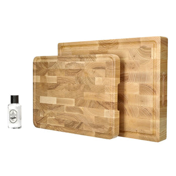 Planche à découper de luxe en frêne de bout - Shinrai Knives - Ensemble de planches à découper en bois Shinrai Knives