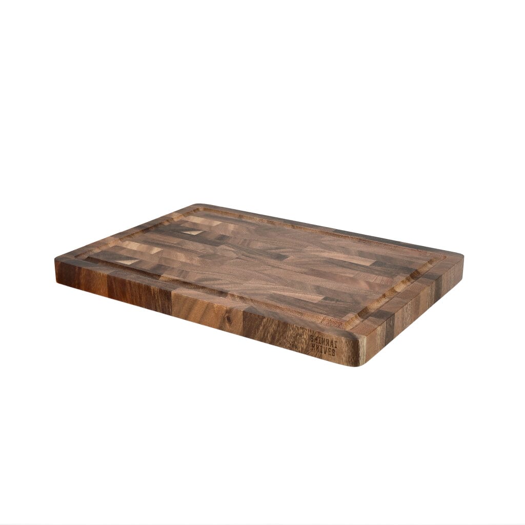 Planche à découper de luxe en noyer massif (bois de bout) - Coffret Shinrai Knives - Ensemble de planches à découper en bois Shinrai Knives