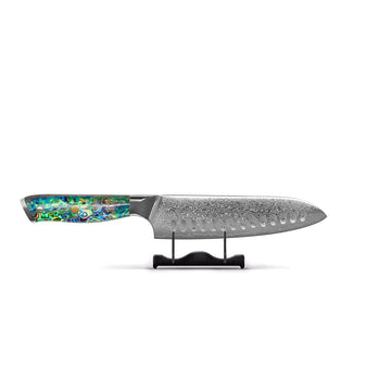 Shinrai Knives - Parelmoer Jewels 5-delige Messenset + Messenblok Stans Messenset met blok Shinrai Knives 