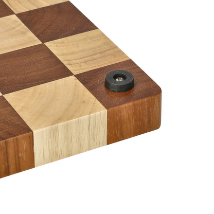 Couteaux Shinrai - Planche à découper de luxe pour échecs - Bois de bout - Ensemble