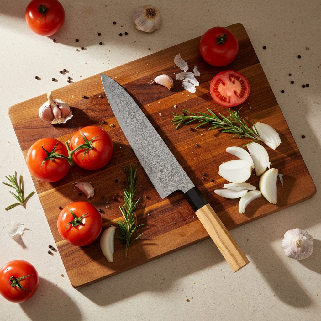 Couteaux Shinrai - Couteau de chef Takumi Kaza Damas 20 cm Couteau de chef Couteaux Shinrai