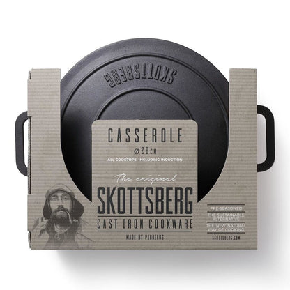 Skottsberg - Cocotte en fonte ronde de 28 cm avec couvercle