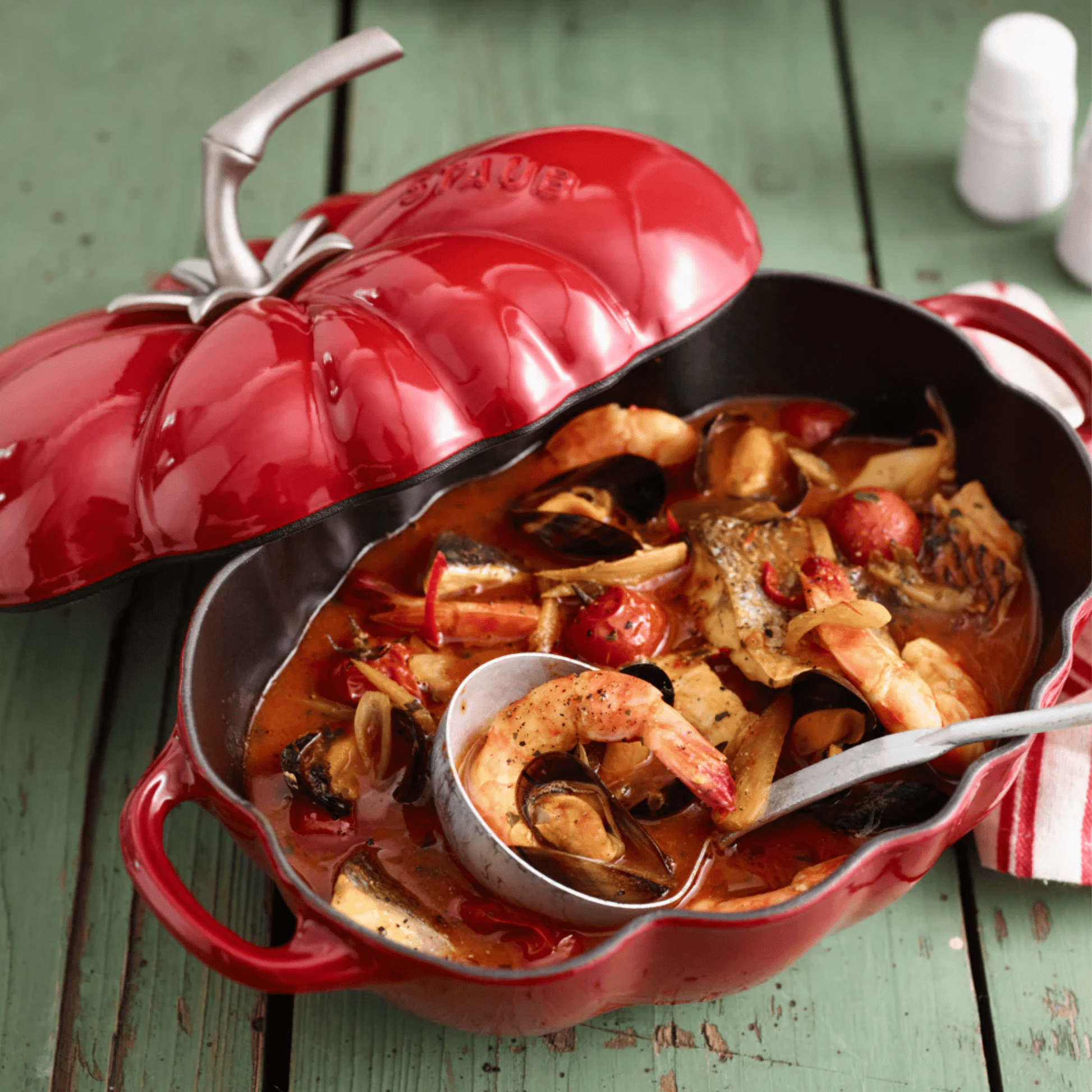 Staub - Braadpan Tomaat - Kersenrood - 25 cm Braadpan Staub 