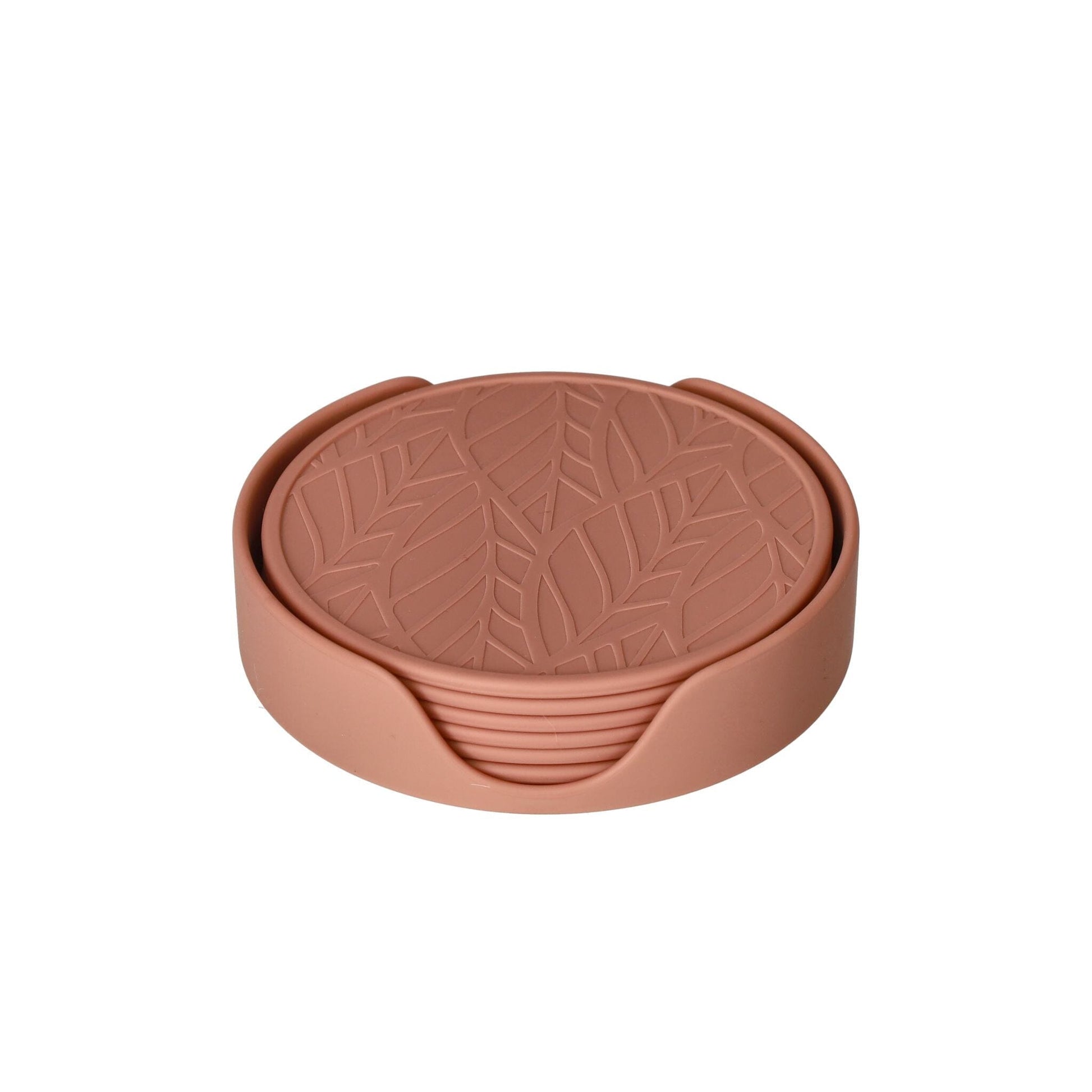 Tools2Cook - Ensemble de sous-verres en silicone (7 pièces) Rose framboise Tools2Cook