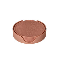 Tools2Cook - Ensemble de sous-verres en silicone (7 pièces) Rose framboise Tools2Cook