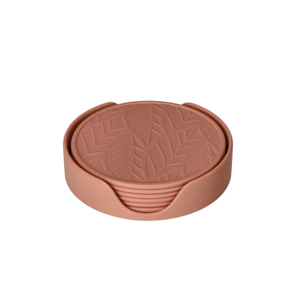 Tools2Cook - Ensemble de sous-verres en silicone (7 pièces) Rose framboise Tools2Cook