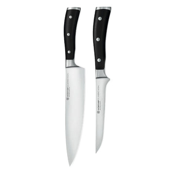Wüsthof - Coffret de 2 couteaux Classic Ikon - Couteau de chef + Couteau à fileter