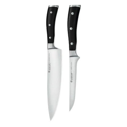 Wüsthof - Coffret de 2 couteaux Classic Ikon - Couteau de chef + Couteau à fileter