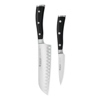 Wüsthof - Coffret de 2 couteaux Classic Ikon - Santoku + Couteau de bureau