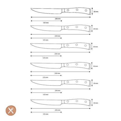 Wusthof - Classic Steakmessenset 6-delig Messenset Wusthof 