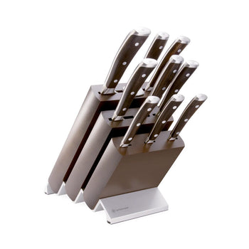 Coffret de 9 couteaux Wusthof Ikon avec bloc à couteaux Wusthof
