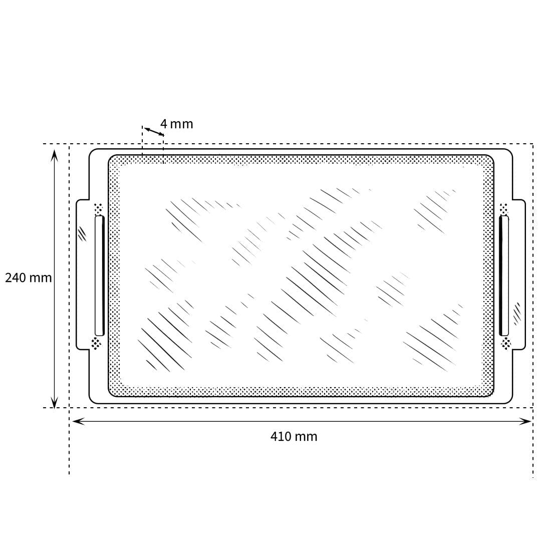 Eurolux - Teppanyaki plaat met grepen 41 x 24 x 2,5 cm - Flexinductie Grillplaat Eurolux 