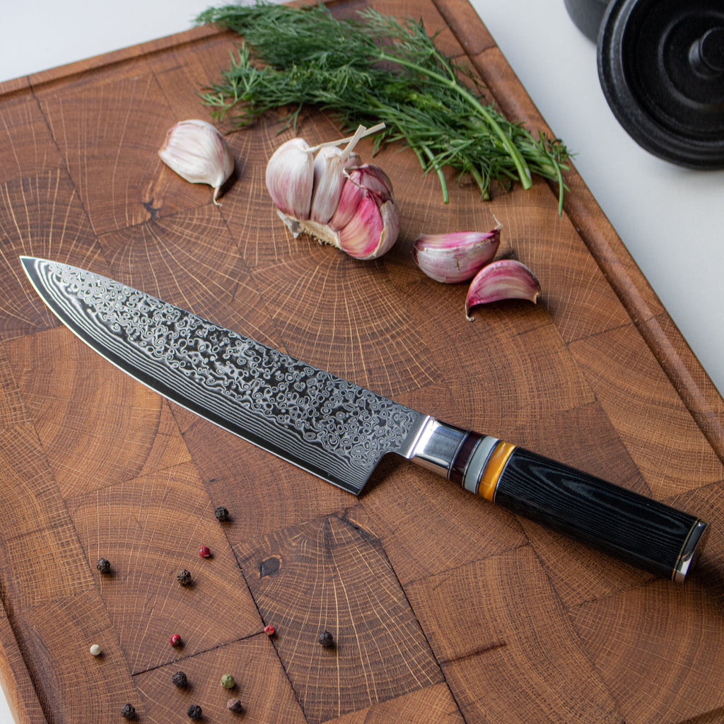 FANTECK Couteau de Cuisine Damas 20cm, Couteau de Damas de Chef en